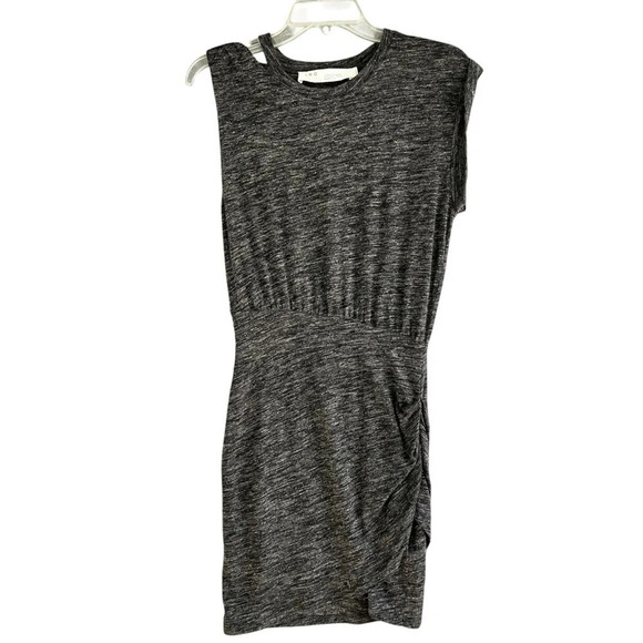 IRO Plush Dress Mixed Grey Mini T Shirt Dress Size Extra Small - Picture 1 of 8